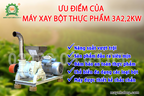 Máy xay bột thực phẩm 3A2,2kW