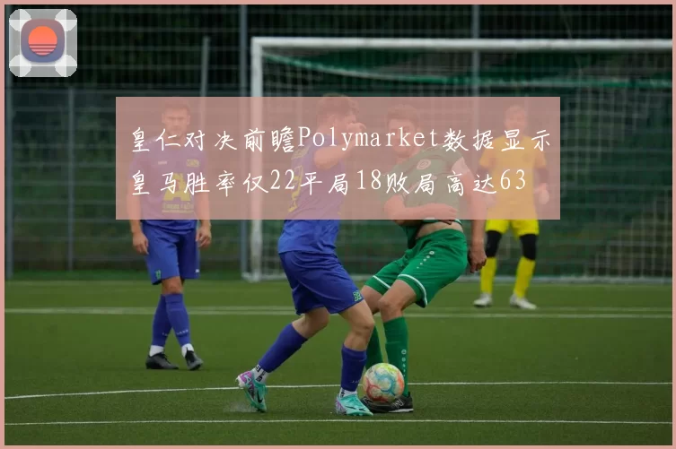 皇仁对决前瞻Polymarket数据显示皇马胜率仅22平局18败局高达63